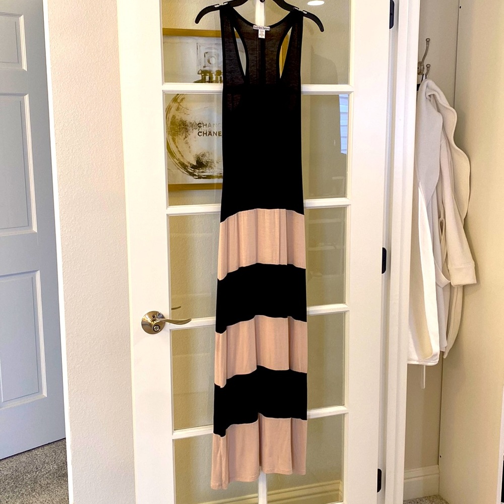 Hidden Heart long sundress racer back maxi dress sleeveless S